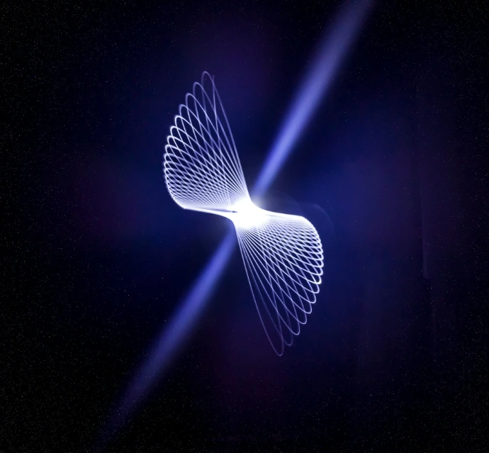 a computer generated image of a curved object
